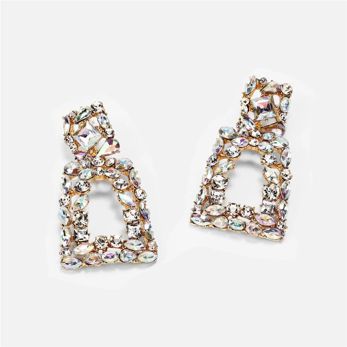 Crystal & Cubic Zirconia Open Ladder Drop Earring
