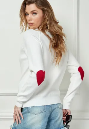 CS6334 - Heart Elbow Patch Sweater