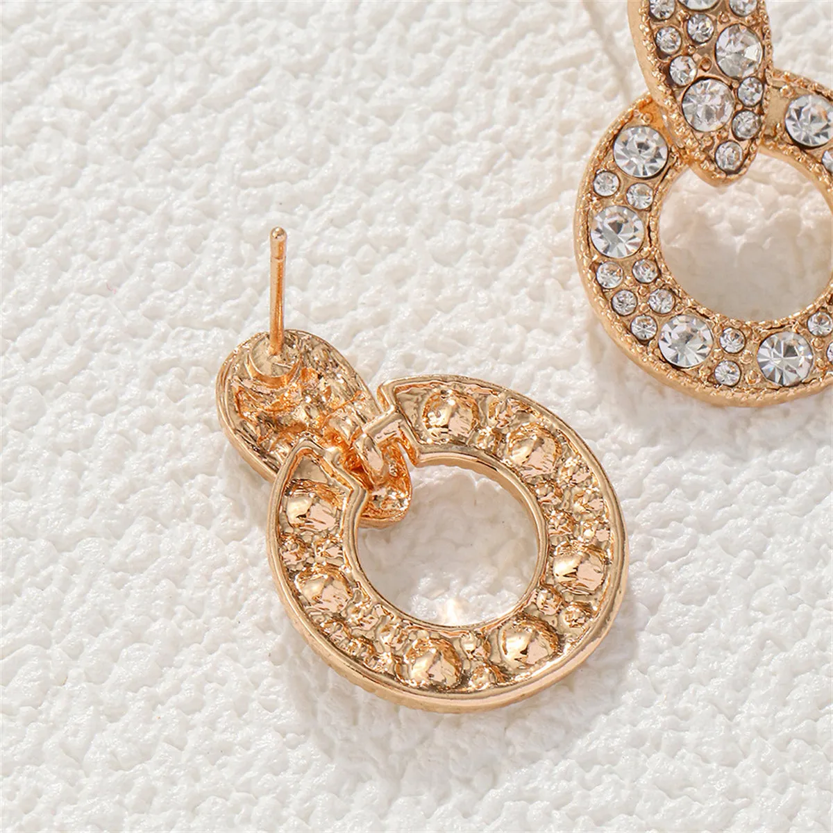 Cubic Zirconia & 18K Gold-Plated Round Drop Earrings