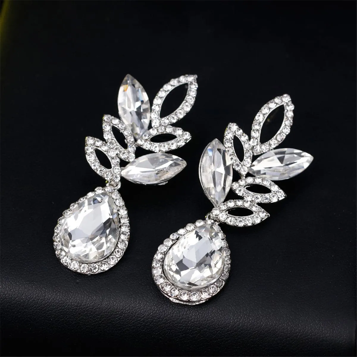 Cubic Zirconia & Crystal Marquise-Cut Botany Teardrop Earrings