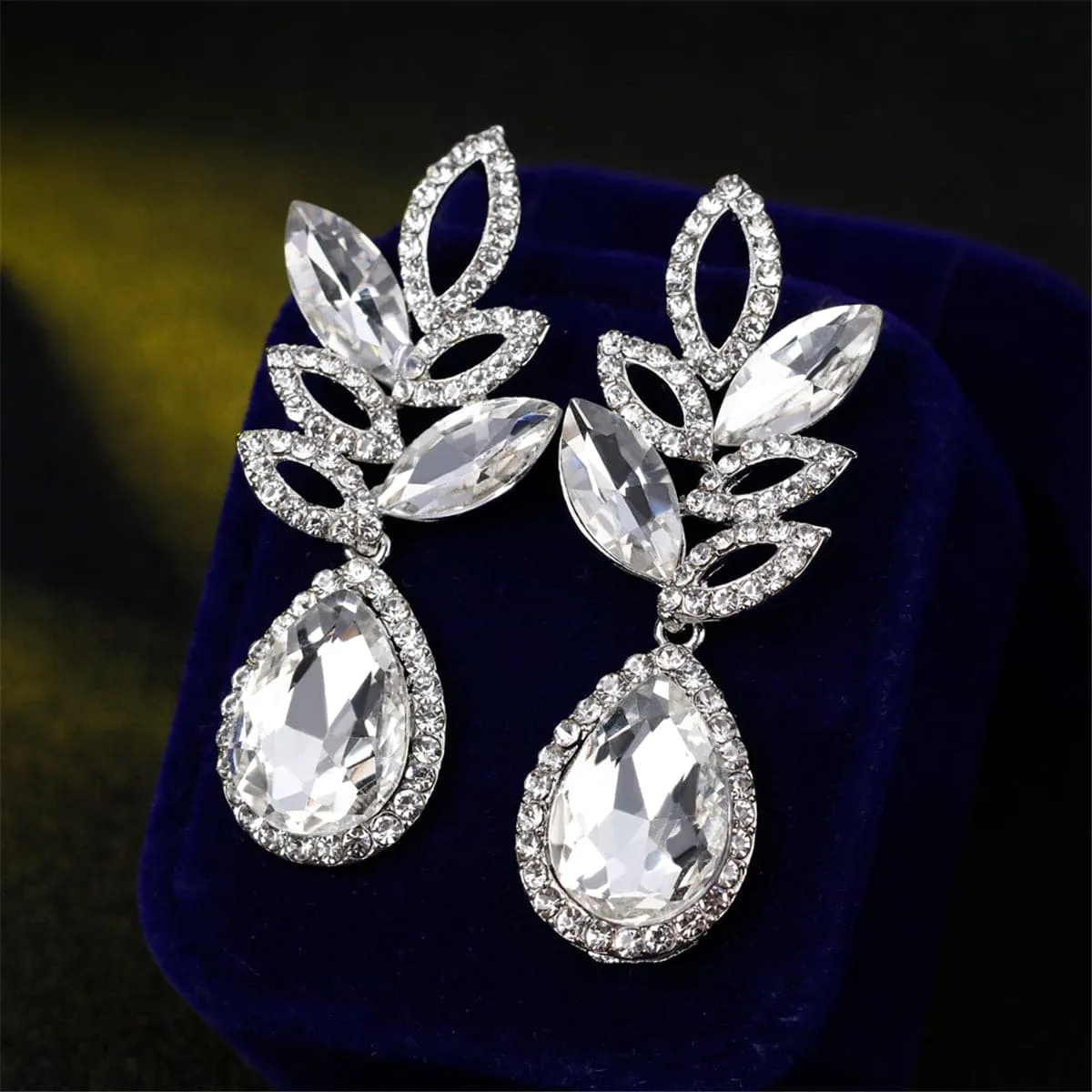 Cubic Zirconia & Crystal Marquise-Cut Botany Teardrop Earrings
