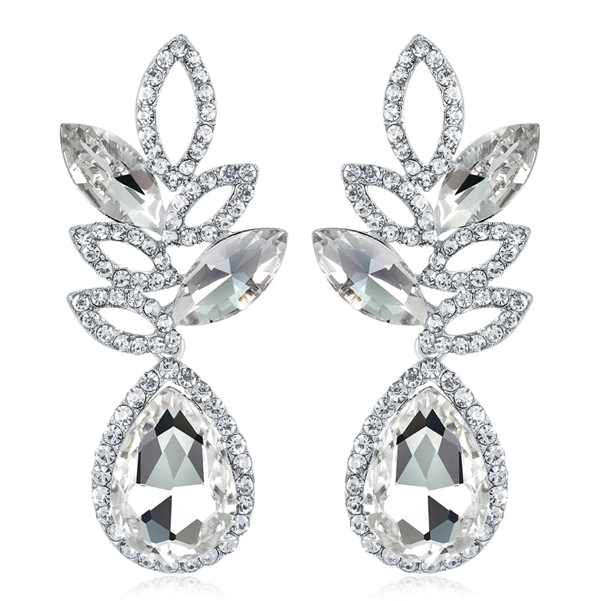Cubic Zirconia & Crystal Marquise-Cut Botany Teardrop Earrings