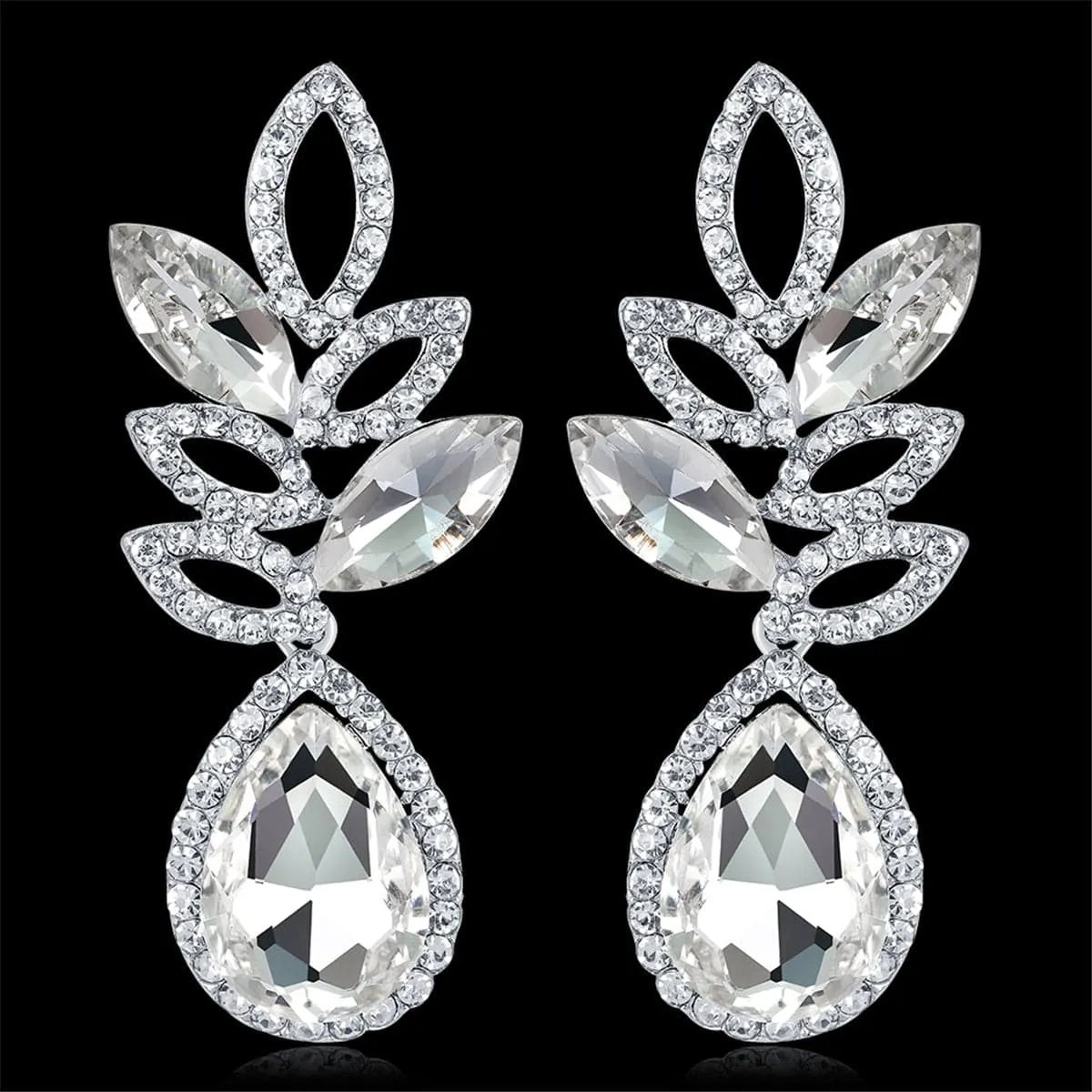 Cubic Zirconia & Crystal Marquise-Cut Botany Teardrop Earrings