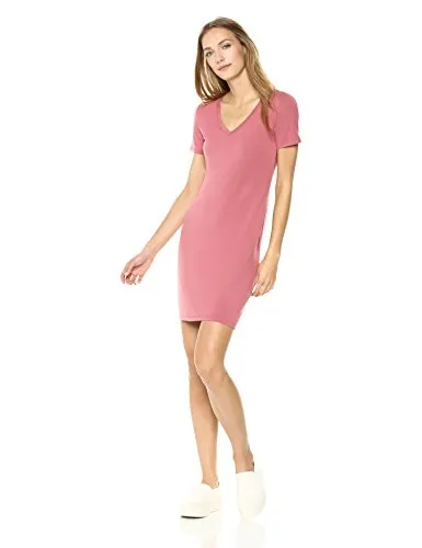 Daily Ritual Women's Jersey Short-Sleeve V-Neck T-Shirt Dress
