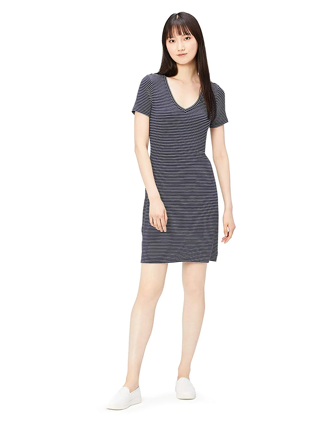 Daily Ritual Women's Jersey Short-Sleeve V-Neck T-Shirt Dress