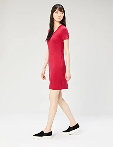 Daily Ritual Women's Jersey Short-Sleeve V-Neck T-Shirt Dress