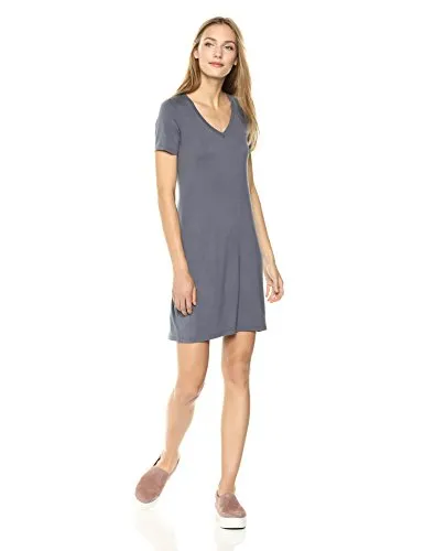 Daily Ritual Women's Jersey Short-Sleeve V-Neck T-Shirt Dress