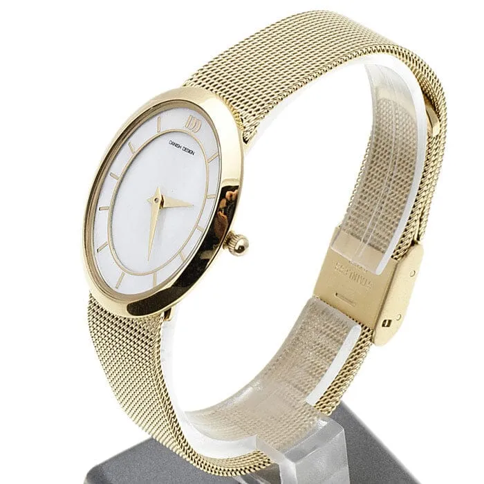 Danish DesignMOP Dial Gold Tone Stainless Steel Quartz Women's Watch