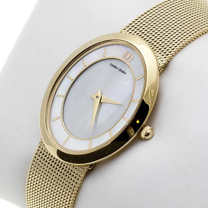 Danish DesignMOP Dial Gold Tone Stainless Steel Quartz Women's Watch