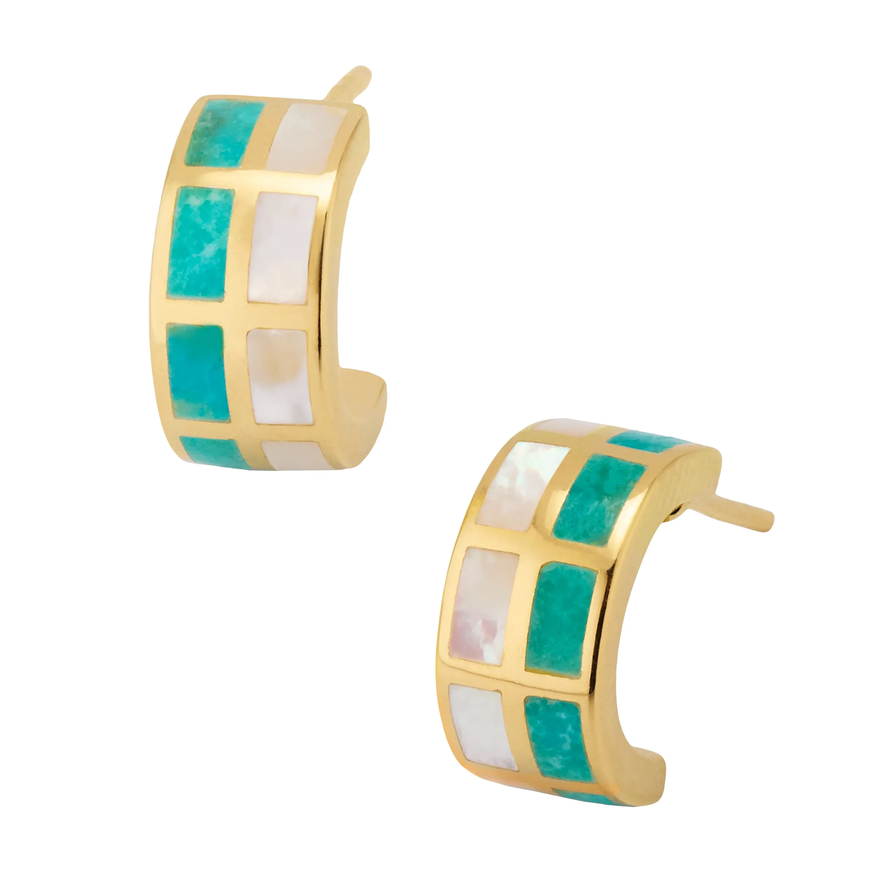 Dash Multicolor Sterling Huggie Earrings