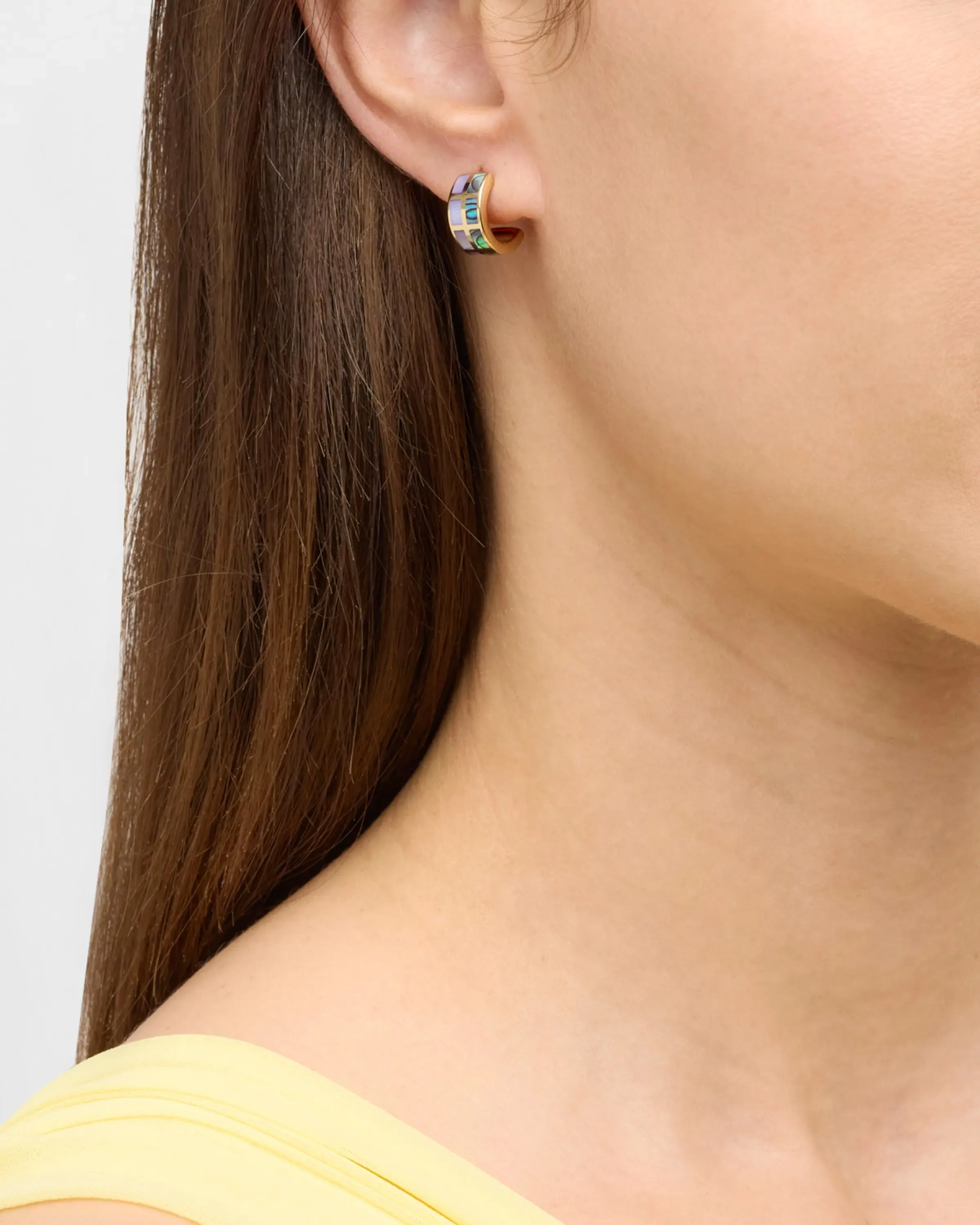 Dash Multicolor Sterling Huggie Earrings