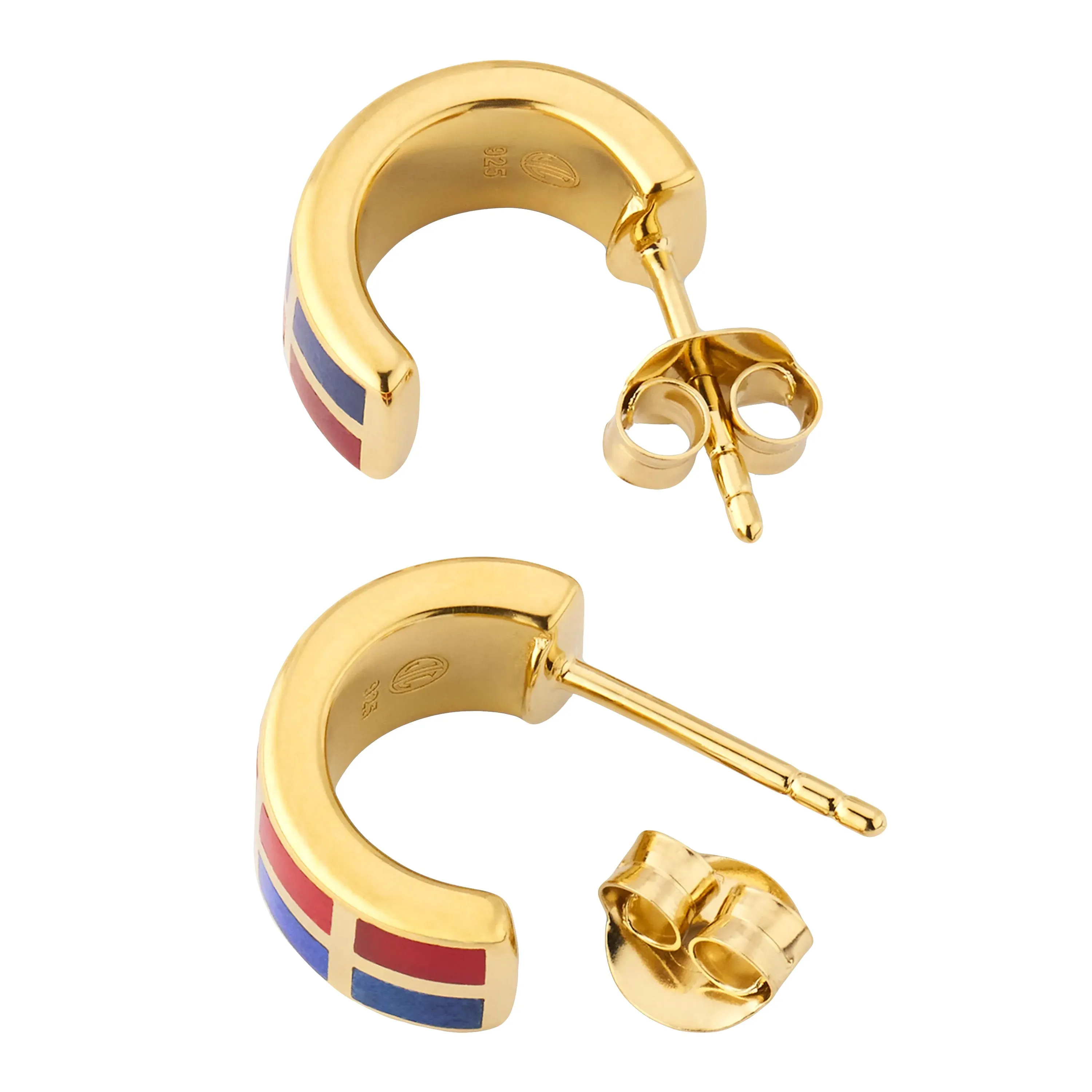 Dash Multicolor Sterling Huggie Earrings