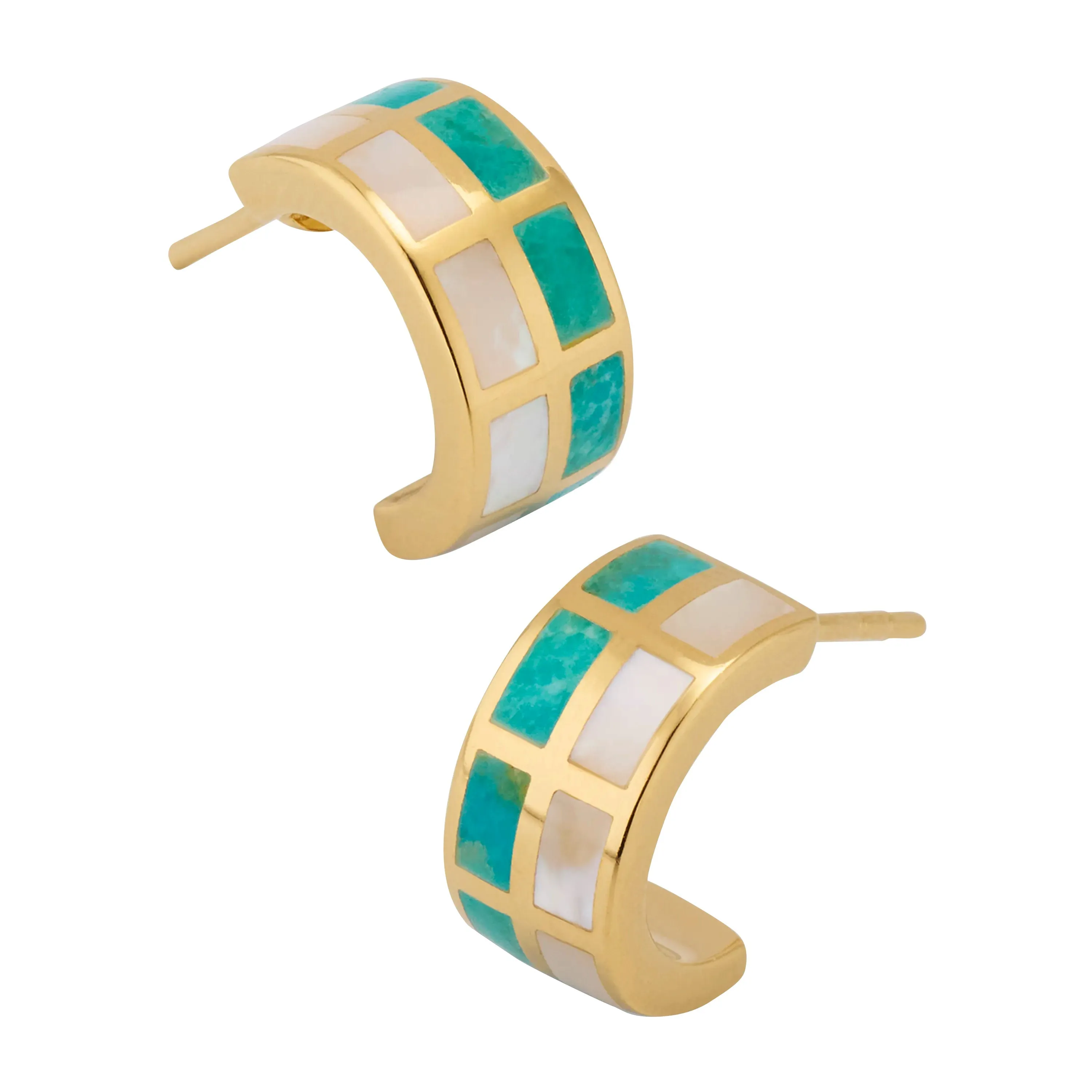 Dash Multicolor Sterling Huggie Earrings