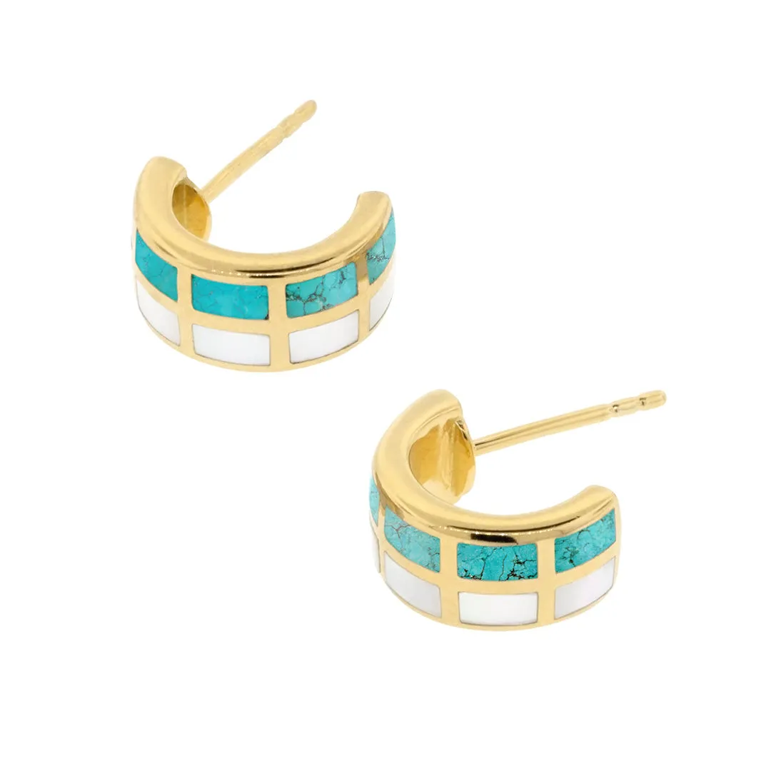 Dash Multicolor Sterling Huggie Earrings