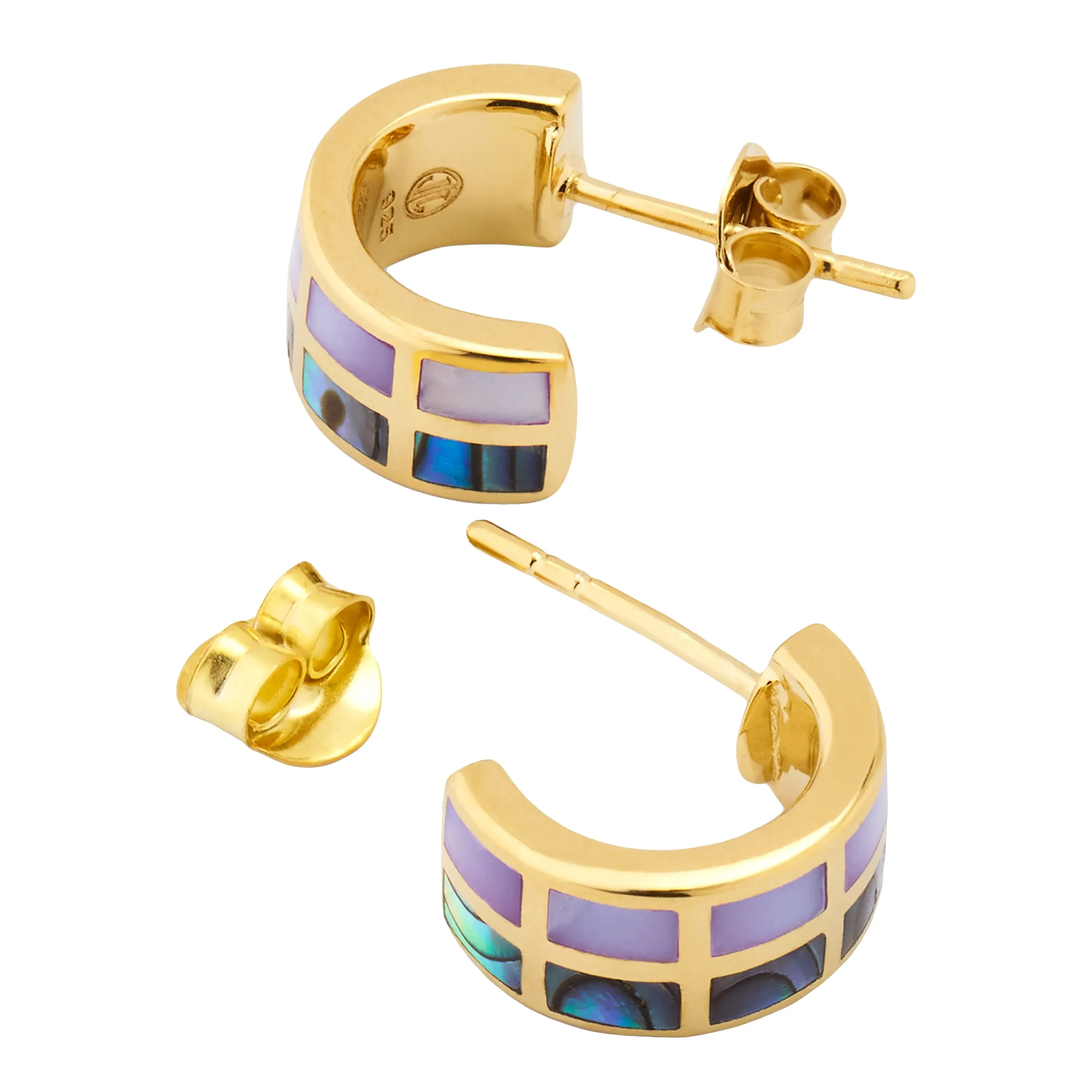 Dash Multicolor Sterling Huggie Earrings