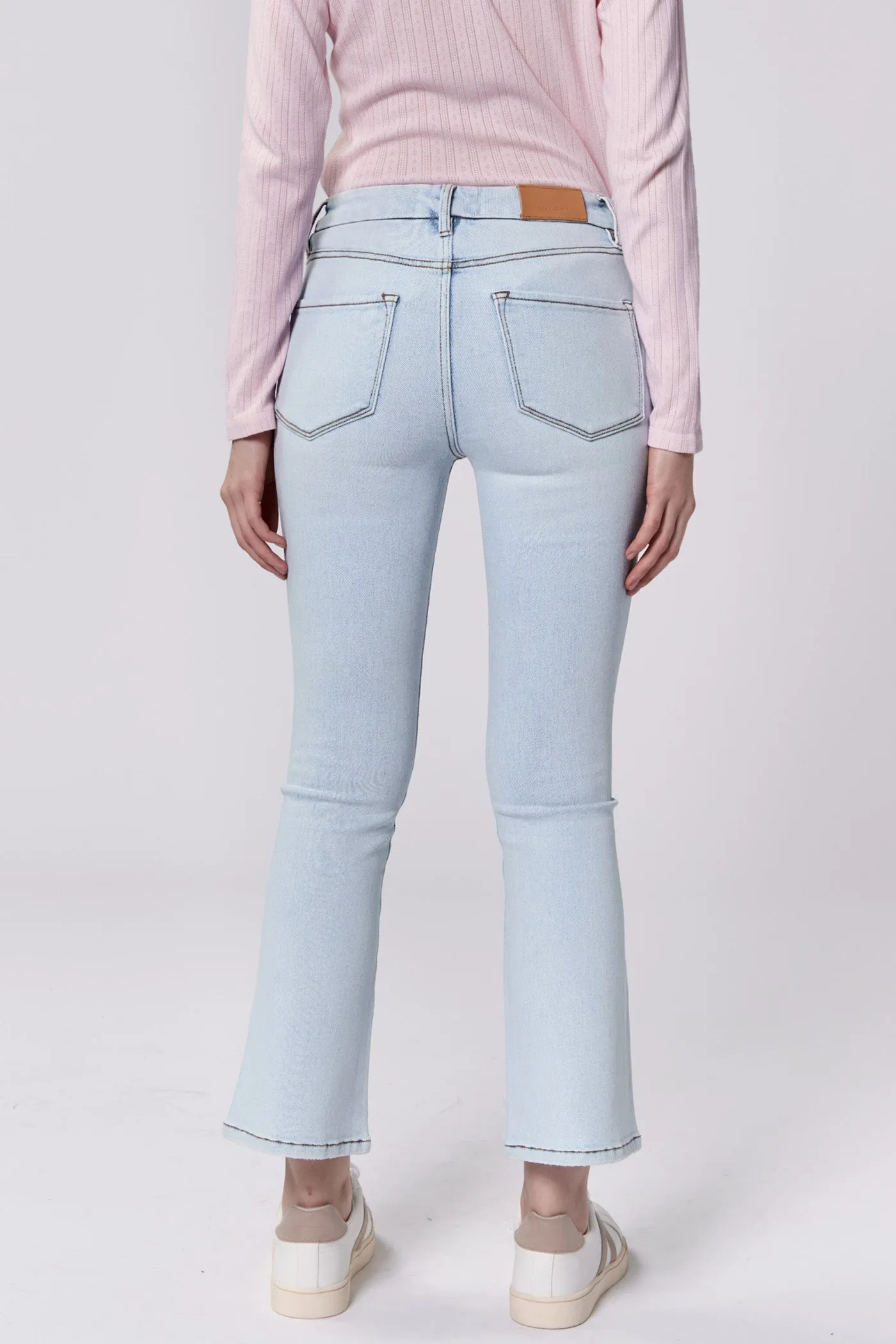 Dear John Jeanne Mid Rise Cropped Flare Jeans Positano