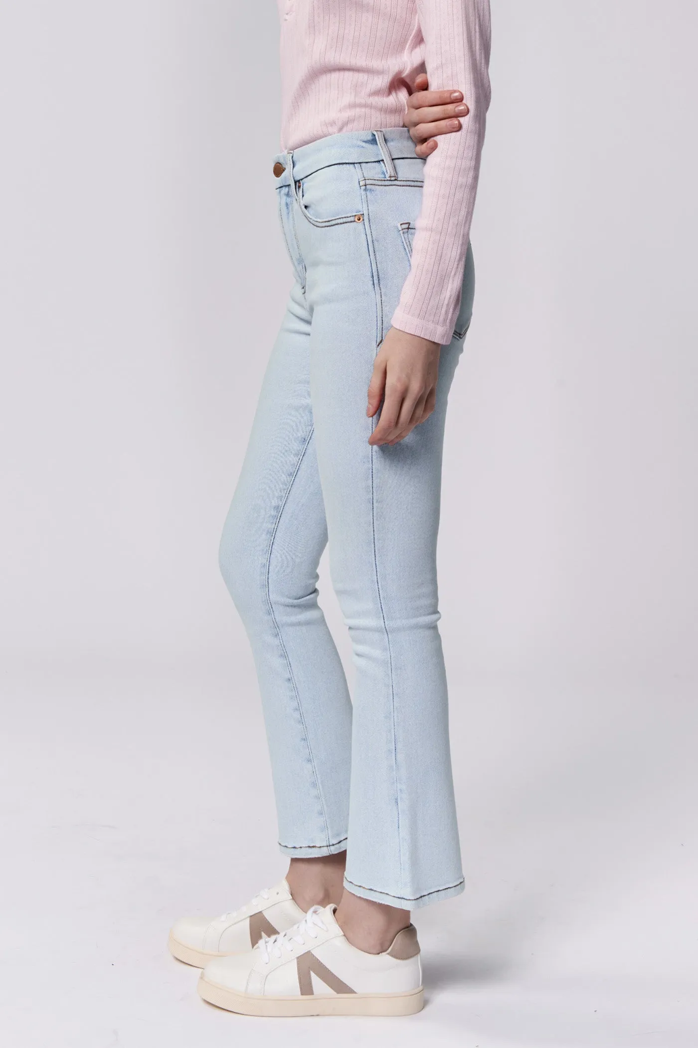 Dear John Jeanne Mid Rise Cropped Flare Jeans Positano