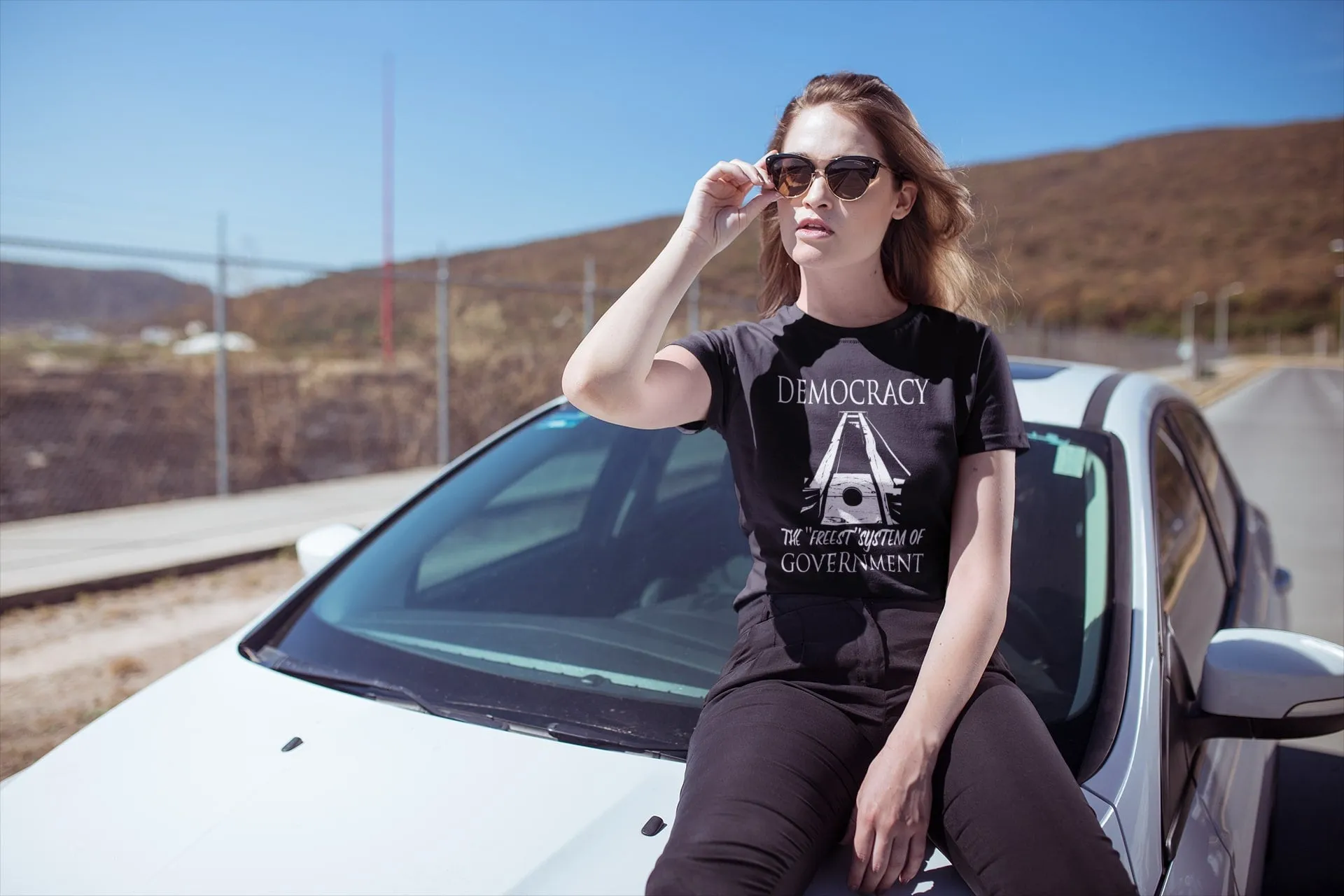 Democracy: the Freest System Women's T Shirt