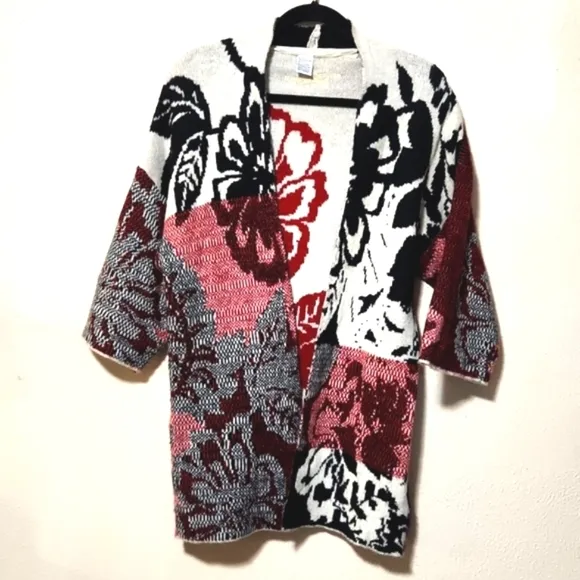 Desigual Carcassone Cardigan Floral Open Front Kimono Sweater Medium Like New!