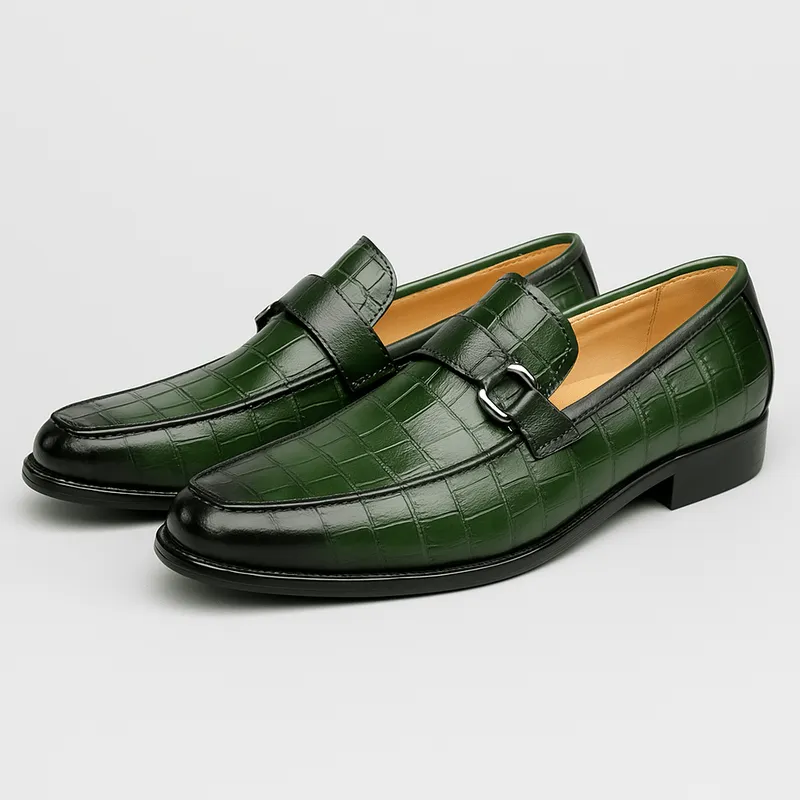 Domoir | Alligator Print Loafers
