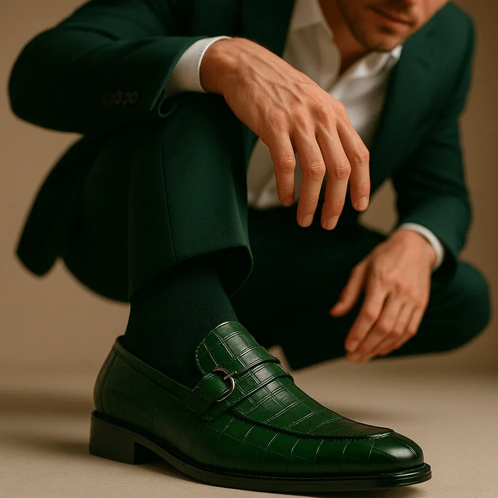 Domoir | Alligator Print Loafers