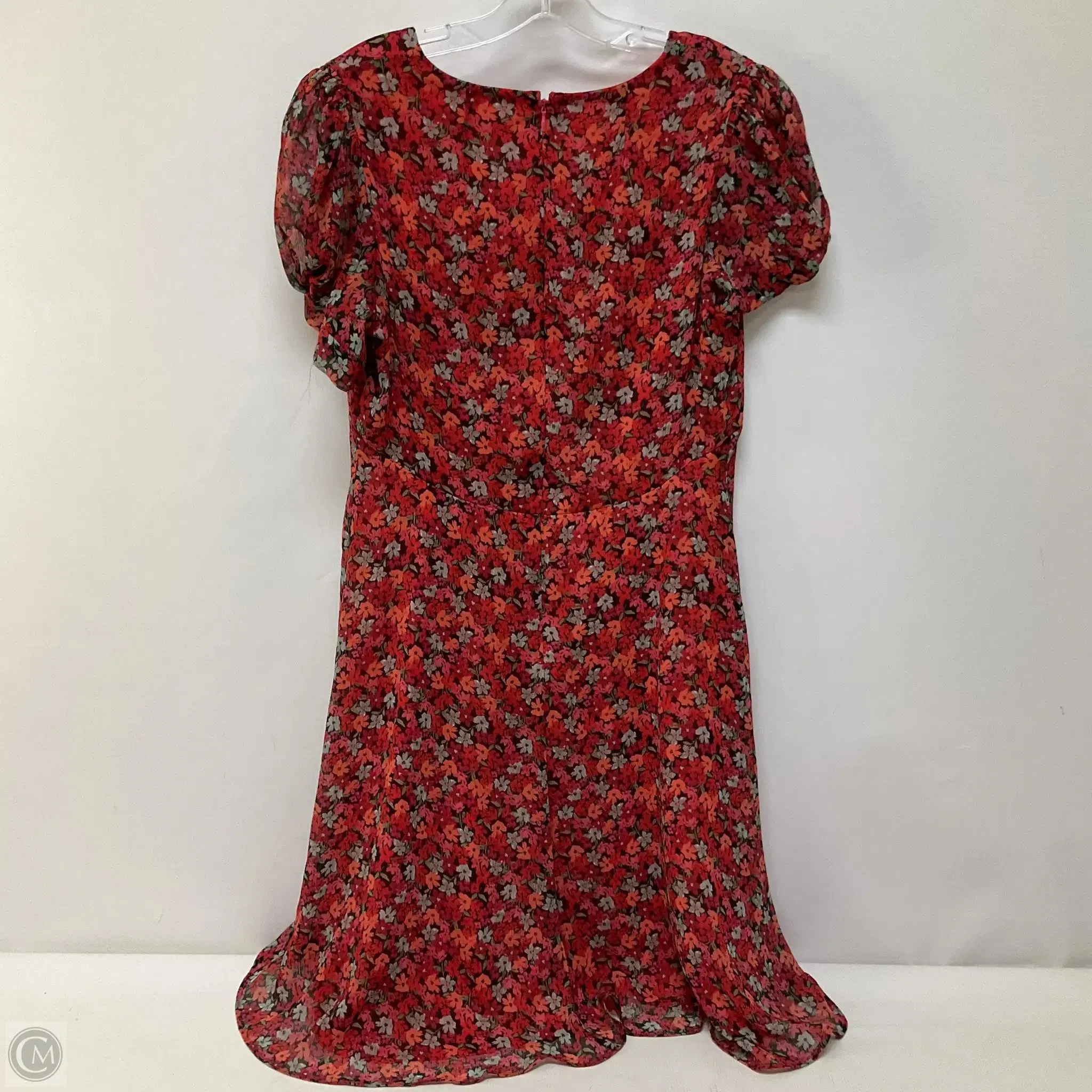 Dress Casual Midi By Calvin Klein In Floral Print, Size: 10