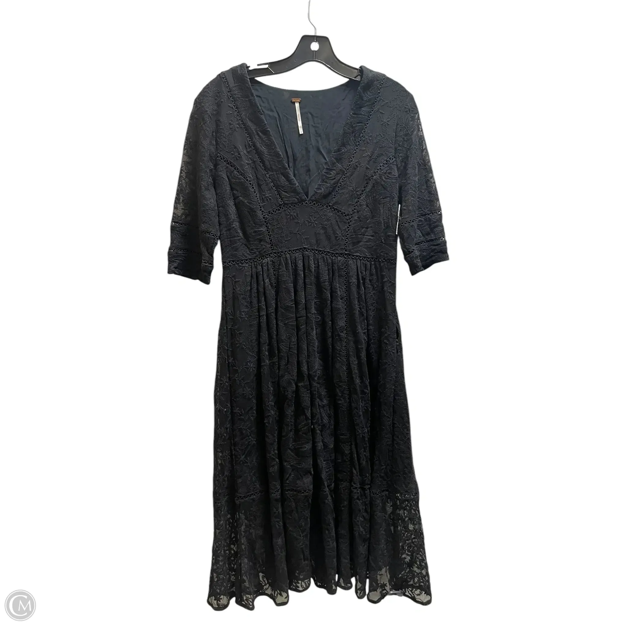Dress Casual Midi By Free People In Black, Size: 10