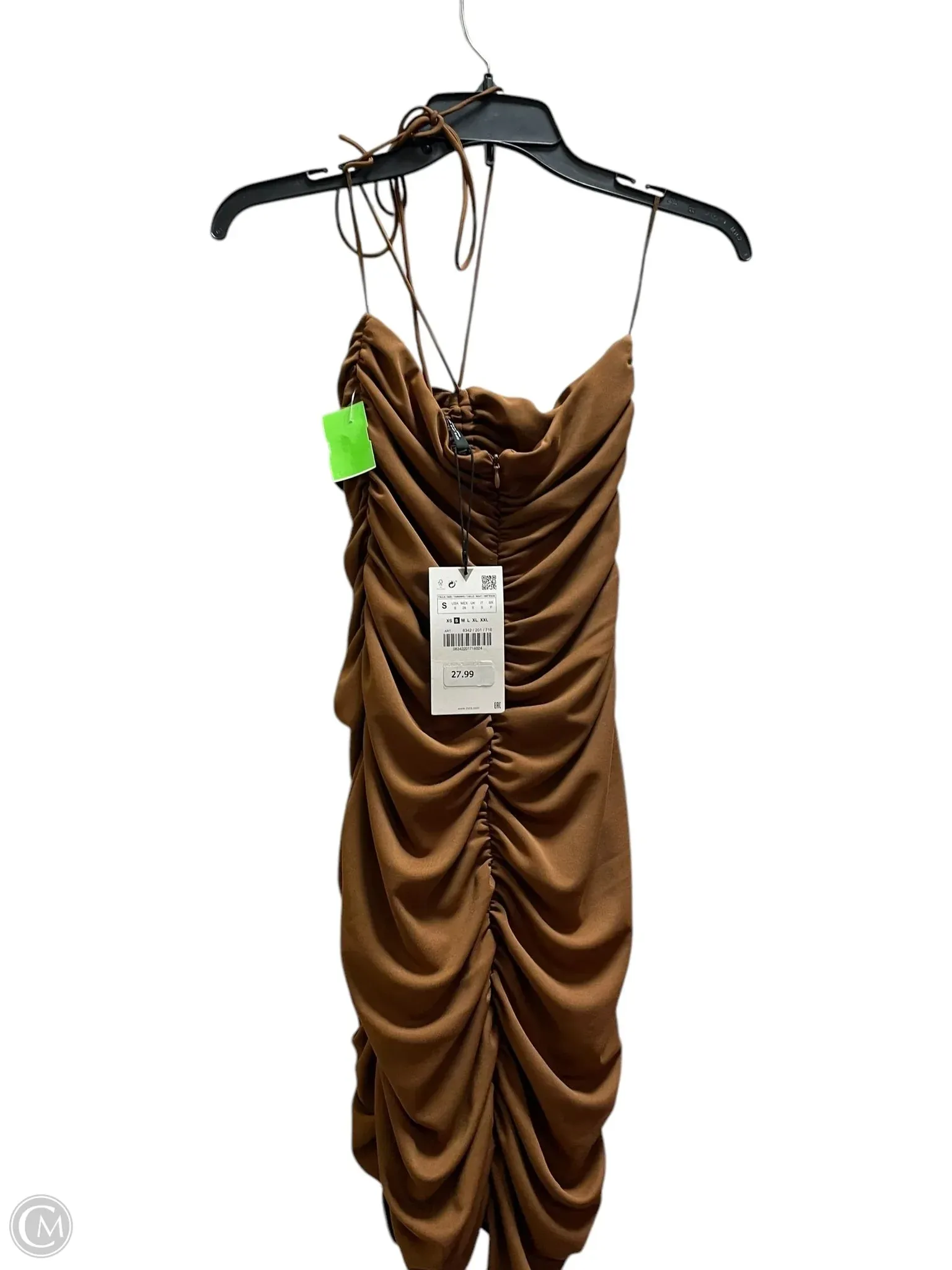 Dress Party Short By Zara In Brown, Size: S