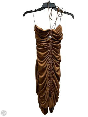 Dress Party Short By Zara In Brown, Size: S