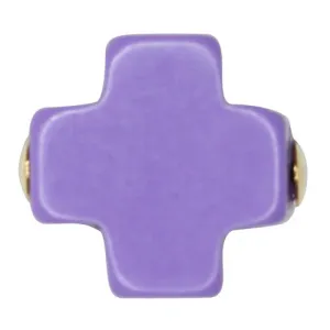 egirl 14" Necklace Gold - Signature Cross Gold Small Purple