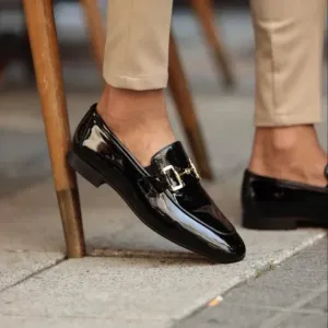 Eleganz Handgefertigte Schwarze Business-Slipper