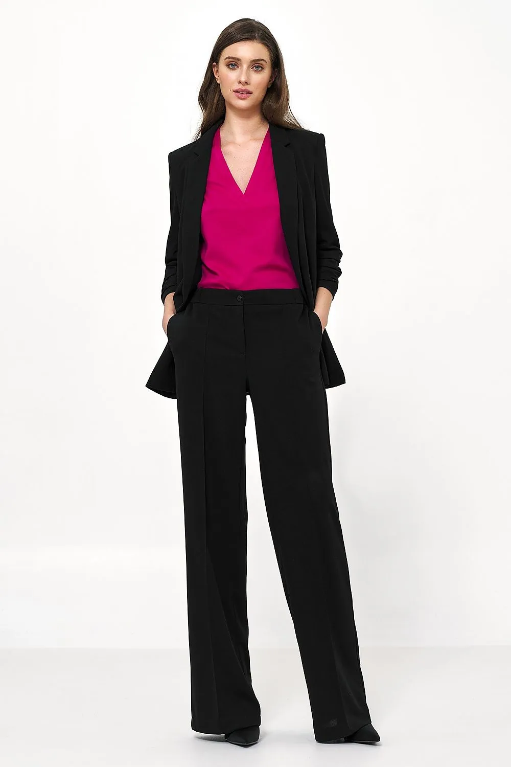 Elevated High-Rise Loose Trousers