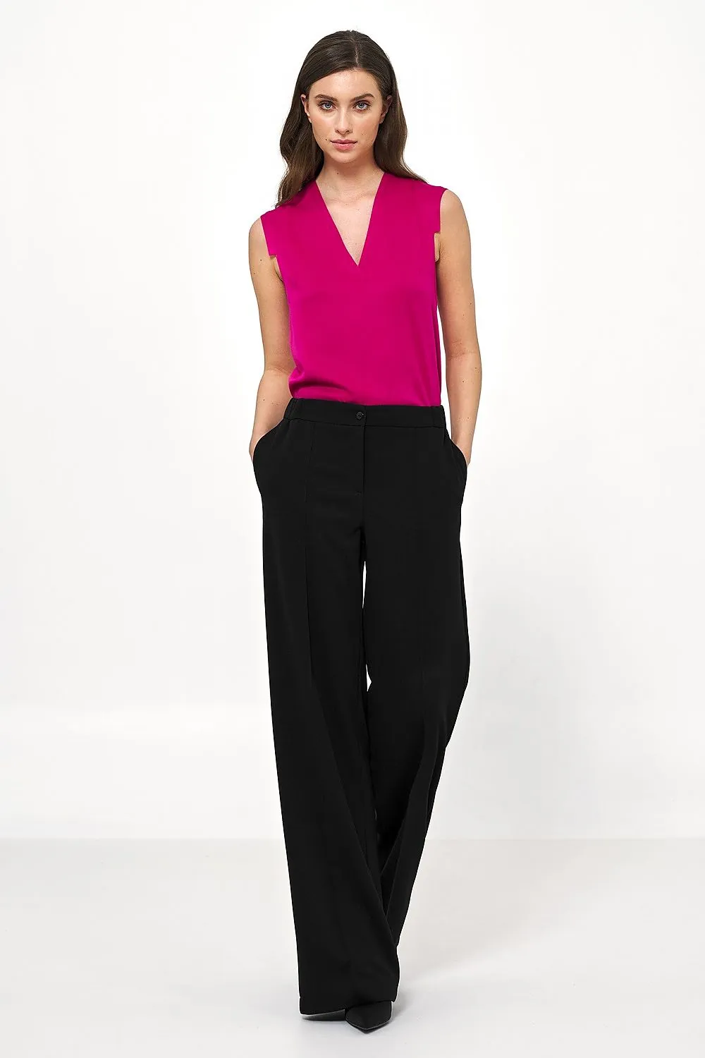 Elevated High-Rise Loose Trousers