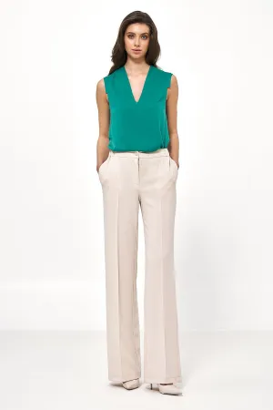 Elevated High-Rise Loose Trousers