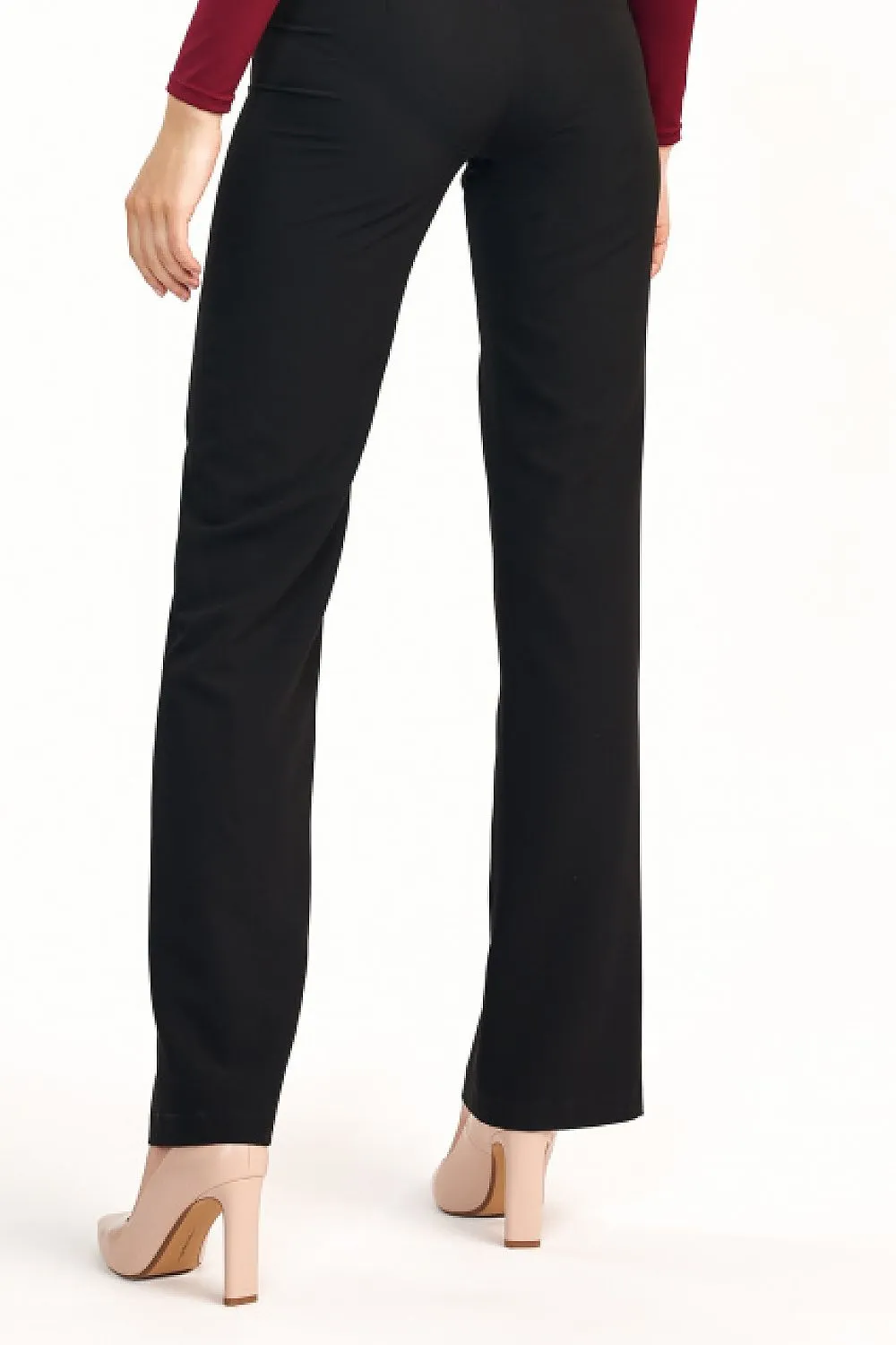 Elevated Waist Flared Trousers