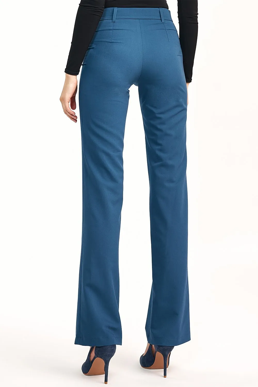 Elevated Waist Flared Trousers