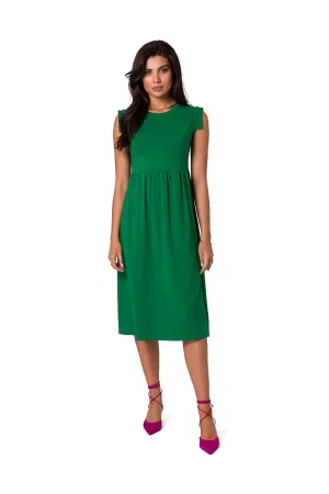 Elevated Waistline Sleeveless Midi Dress