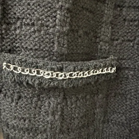 Ella by Rafaella Women's Petite Chain Trimmed Sweater