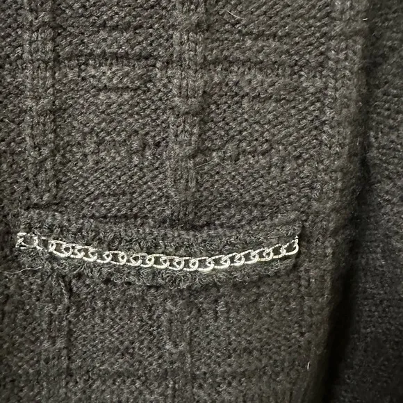 Ella by Rafaella Women's Petite Chain Trimmed Sweater