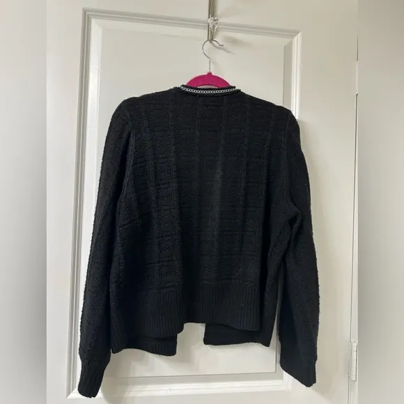 Ella by Rafaella Women's Petite Chain Trimmed Sweater