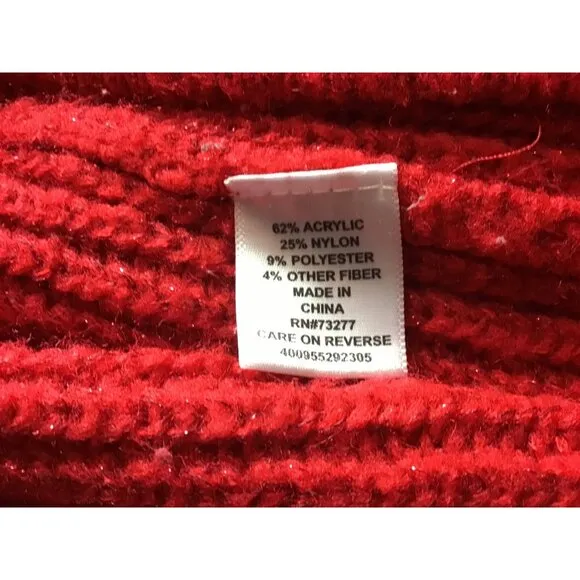 ELLE- WOMENS RED LONG SLEEVE OPEN FRONT CARDIGAN SWEATER SIZE X-SMALL