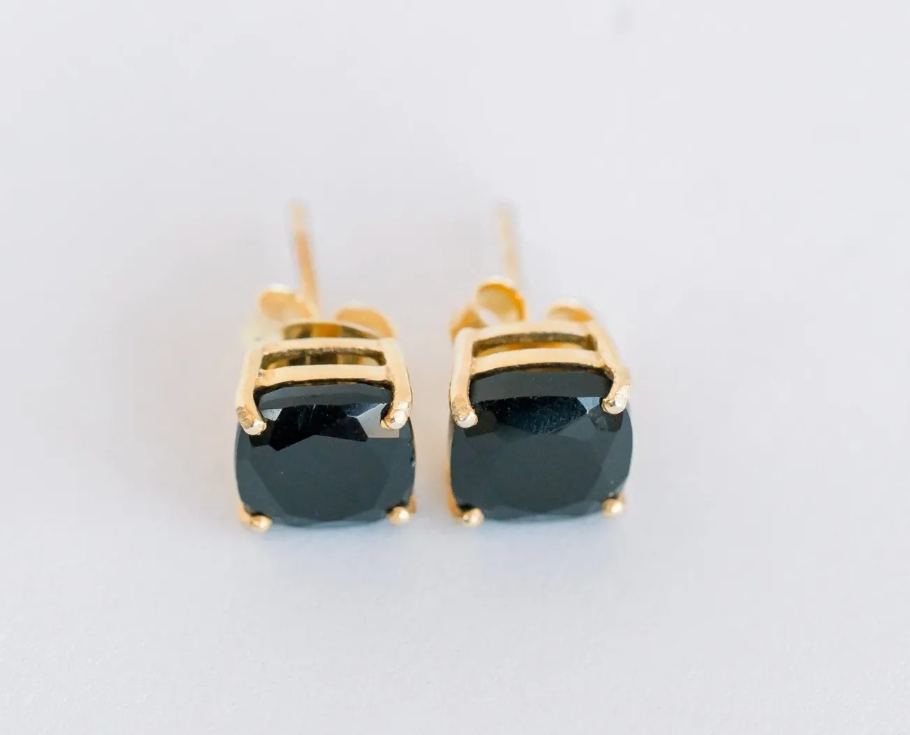 Emmy Stud Black Onyx Earrings