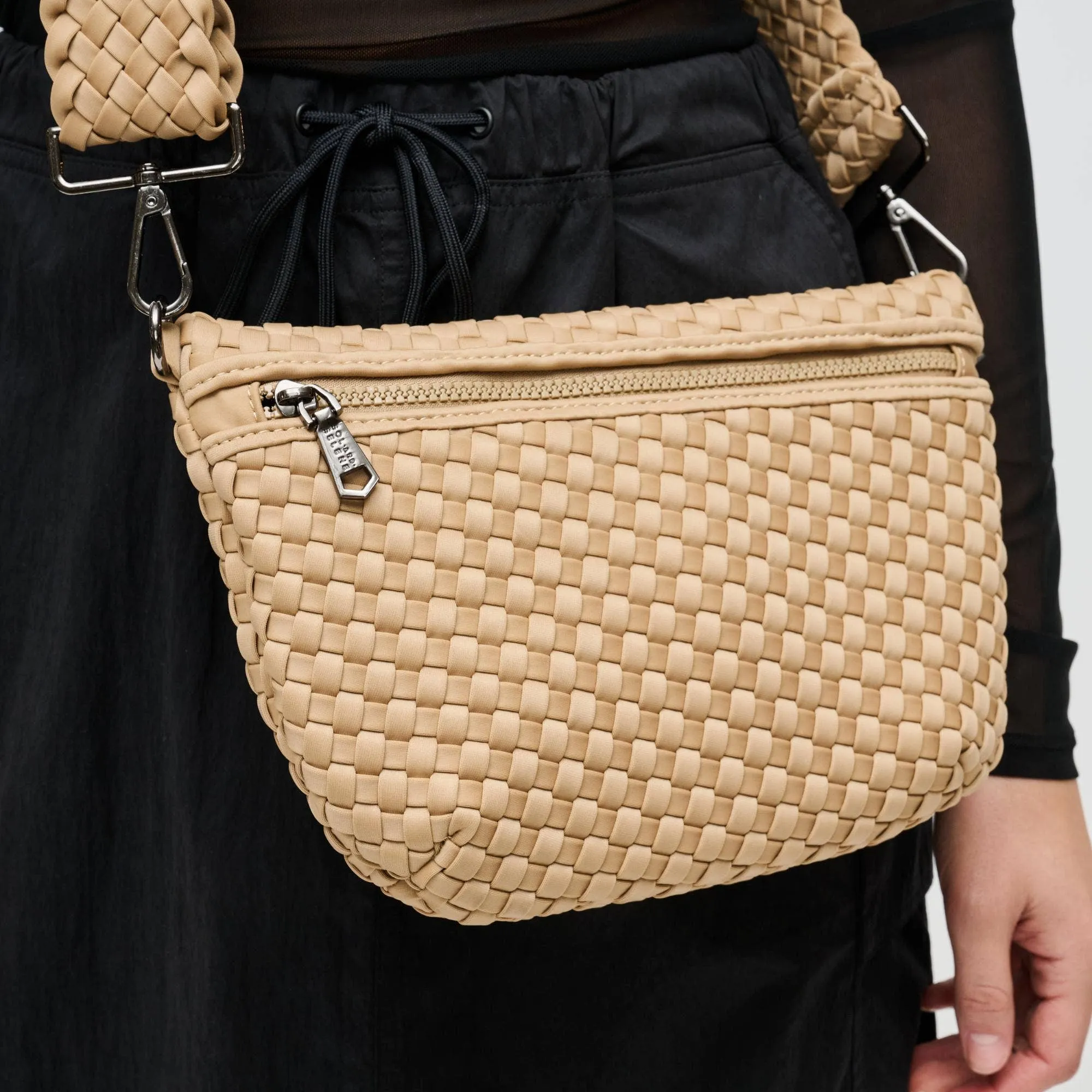 Ethereal Woven Neoprene Bag Nude