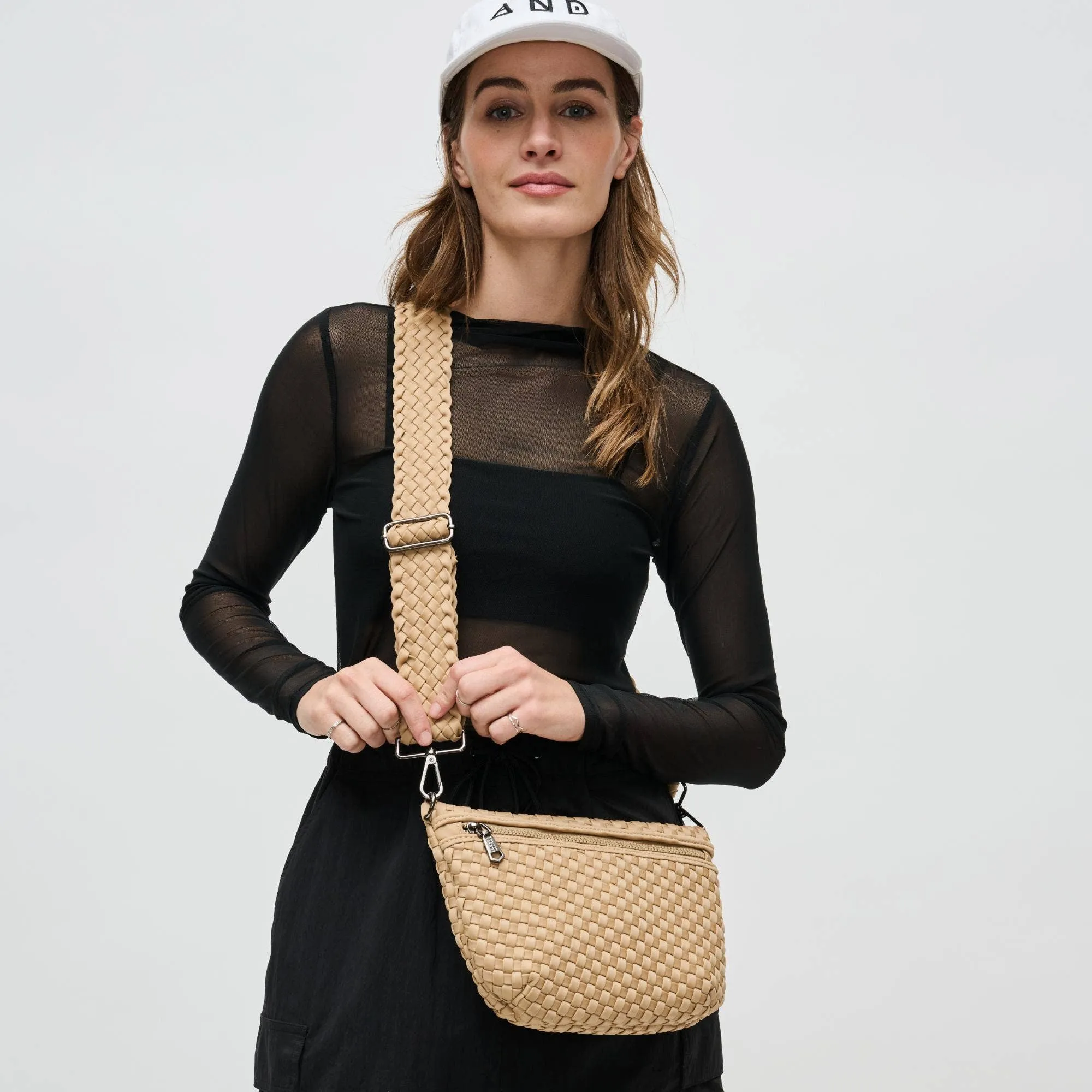 Ethereal Woven Neoprene Bag Nude