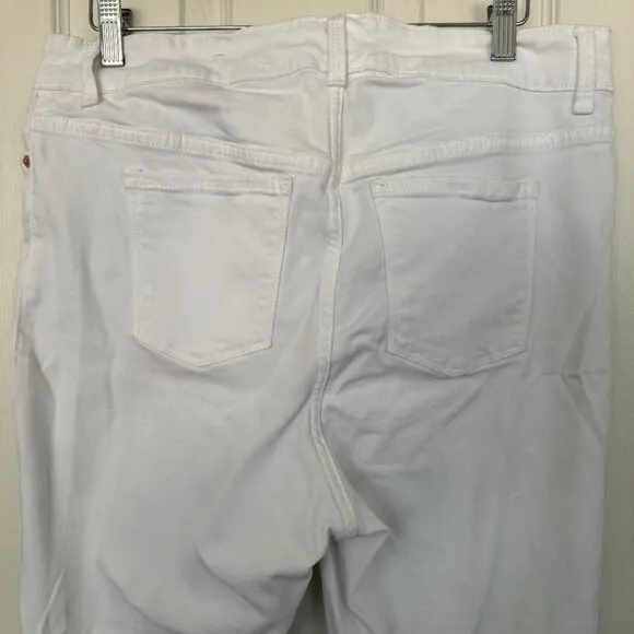 EUC, Old Navy Rockstar Women's Super Skinny High-Rise Bright White Jeans Size 16