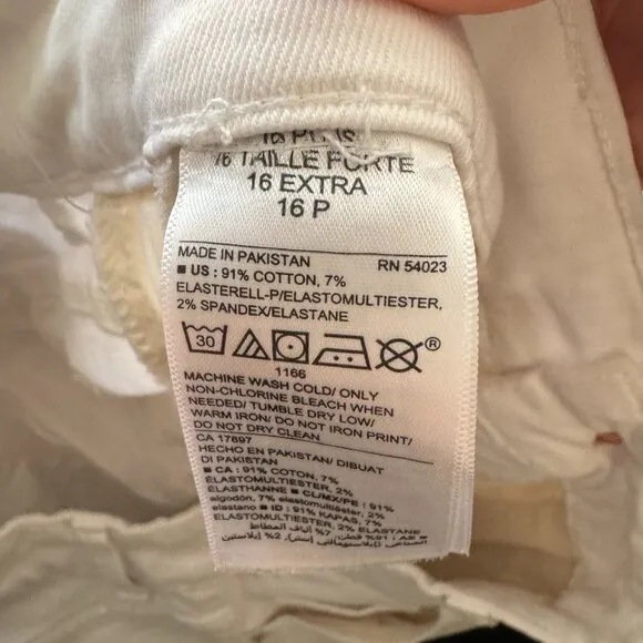 EUC, Old Navy Rockstar Women's Super Skinny High-Rise Bright White Jeans Size 16
