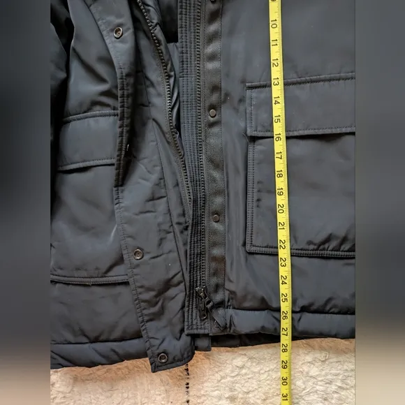 everlane black women's oversized puffer xxs