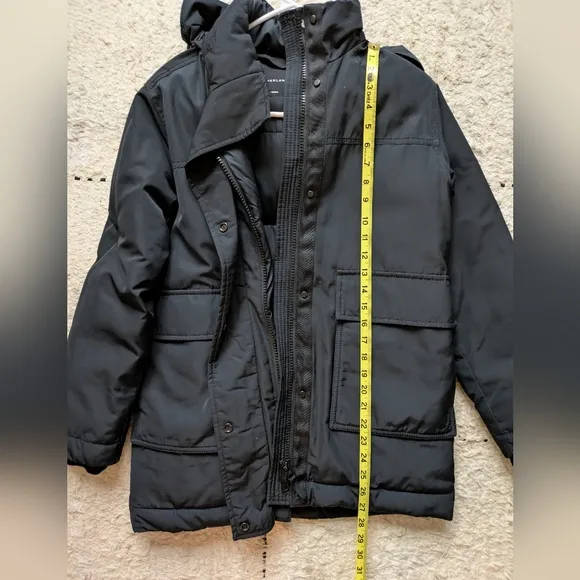 everlane black women's oversized puffer xxs