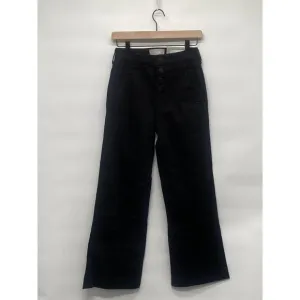 Everlane Women’s Black The Wide Leg Jeans Button Fly High Rise Denim Sz 25
