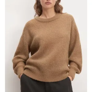 EVERLANE Women's Crewneck Oversized Pullover Sweater Alpaca Wool Blend Size S